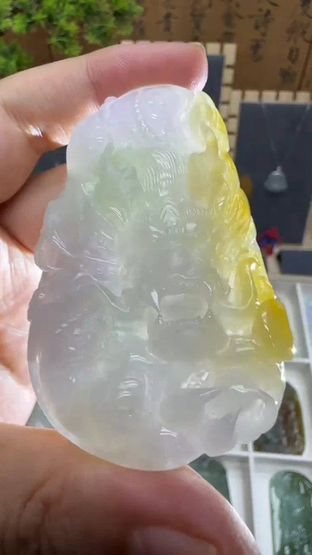 翡翠挂件未镶嵌A货翡翠多样性孤品