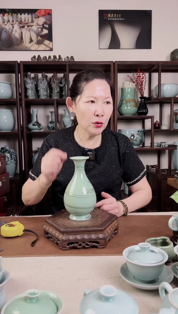梅青 纯手工 绞胎 玉壶春
