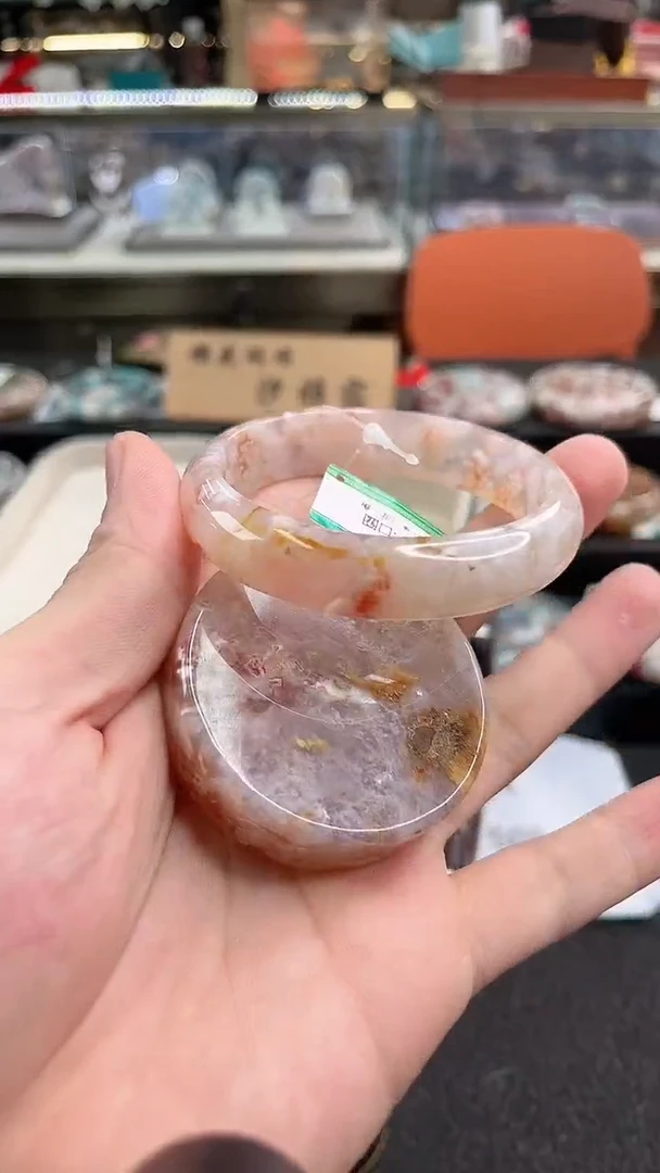 未镶嵌手镯石英质玉55圈口（赠品镯心）6358979