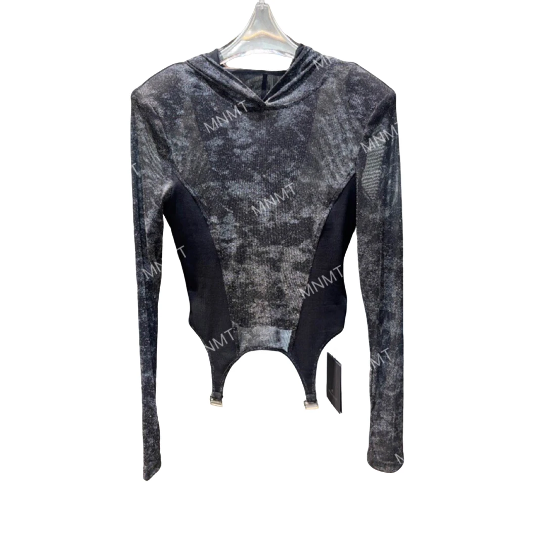 南油小众设计师新品拼接晕染帽衫