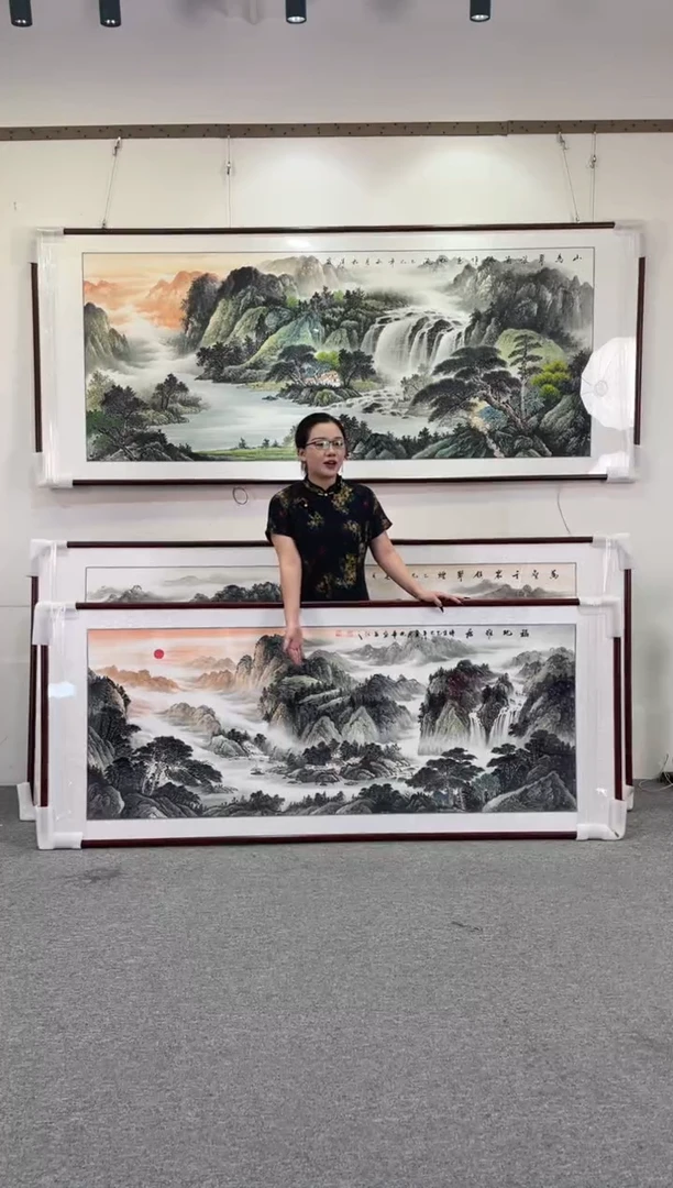 国画福地雅居208*86纯手绘国画