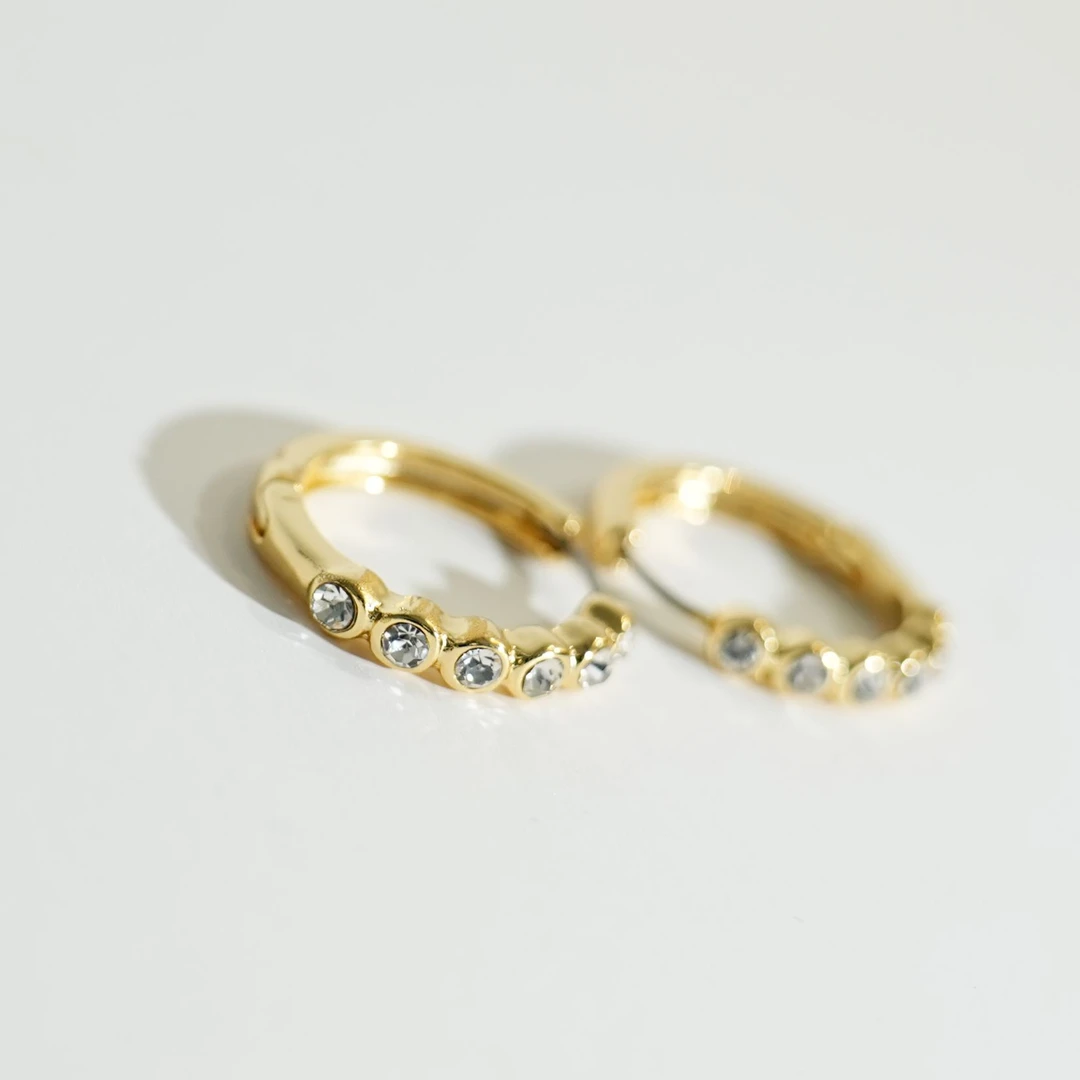 【然然王LA古藏】铜合金仿水晶耳饰  铜合金耳饰【WRR2120】