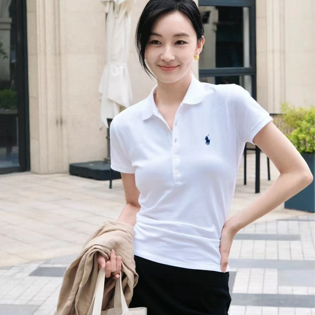 Ralph Lauren/拉夫劳伦奥莱款女士五粒扣POLO衫 修身版 WW1212