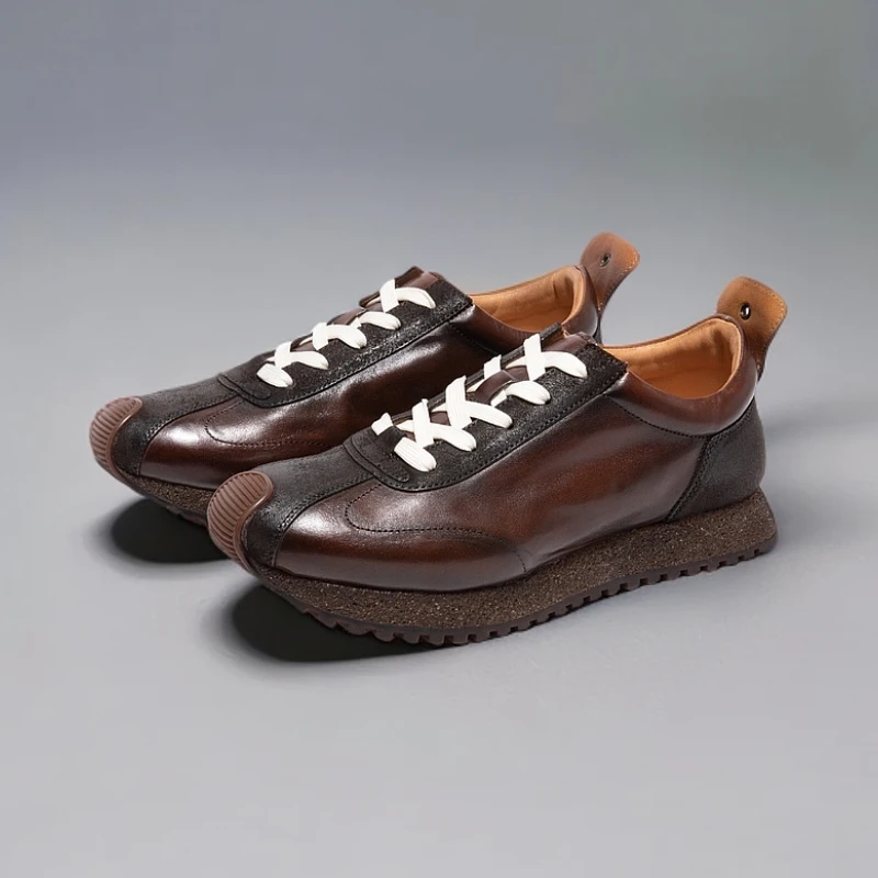 KP-7715男鞋慢跑鞋透气马皮休闲运动舒适时尚百搭软底轻便复古