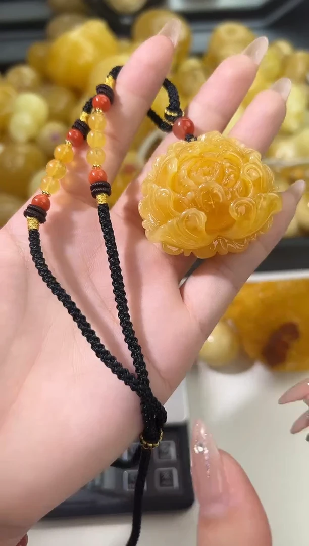 裸石琥珀未镶嵌琥珀蜜蜡吊坠