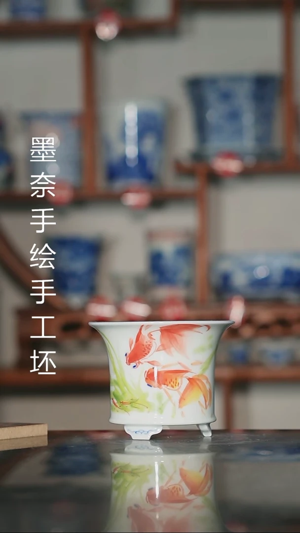 瓶墨奈手绘内口6.5高6.5深左右