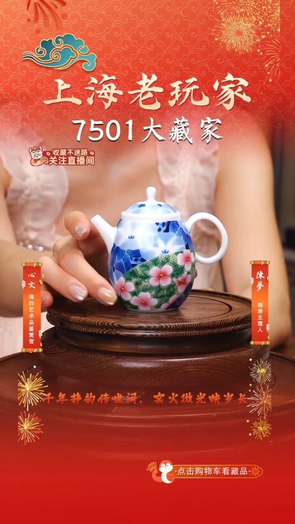 韩钰泓-2号青花斗彩茶壶
