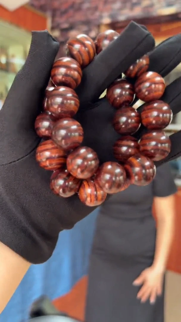 黄花梨/降香黄檀海南黄花梨2.0手串虎皮纹