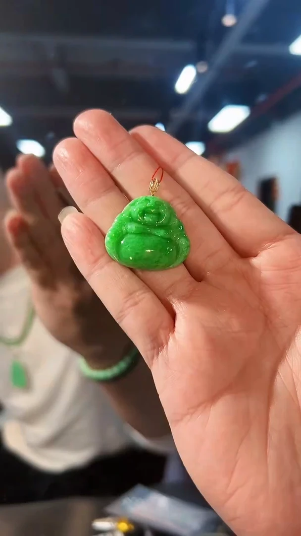 【闪购商品】翡翠颈饰18K金镶嵌缅料A货/支持复检/一件