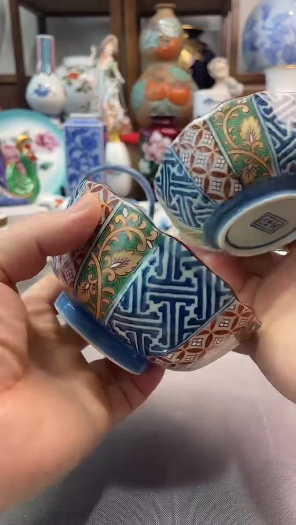 瓷片仁祥窑碗两件套