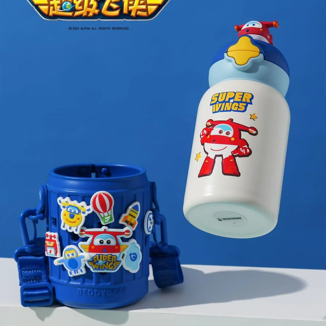 杯具熊600ml星辰双饮洞洞保温杯致敬乐迪儿童学生瓦克硅胶吸嘴