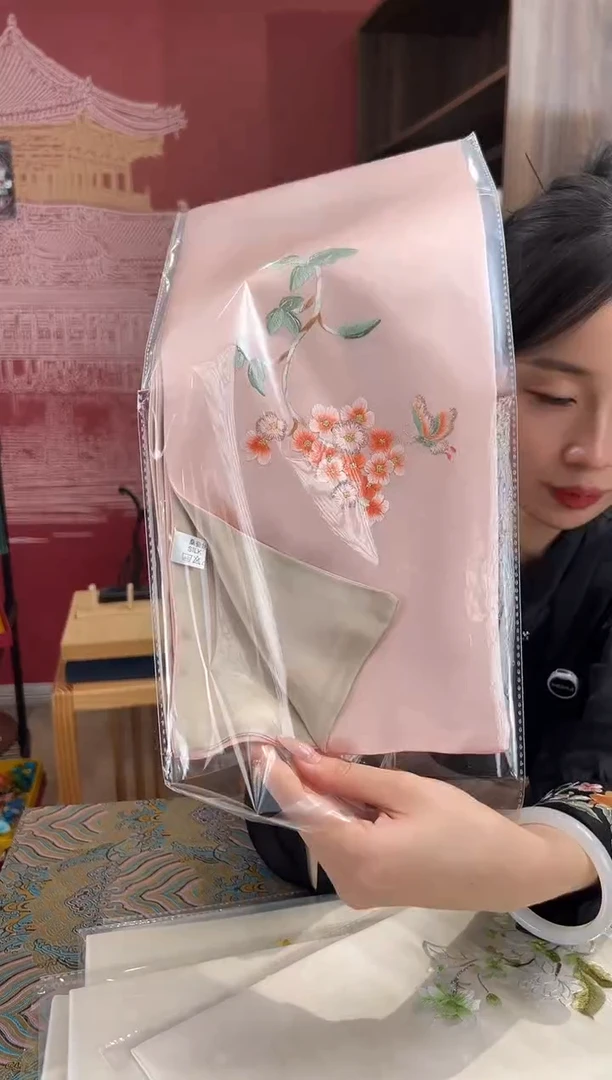 【闪购商品】刺绣苏绣100桑蚕丝丝巾