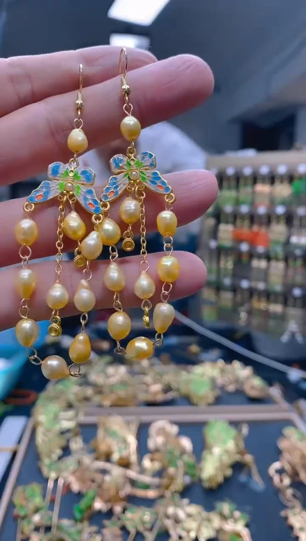 【闪购商品】淡水珍珠耳饰合金118珍珠饰品