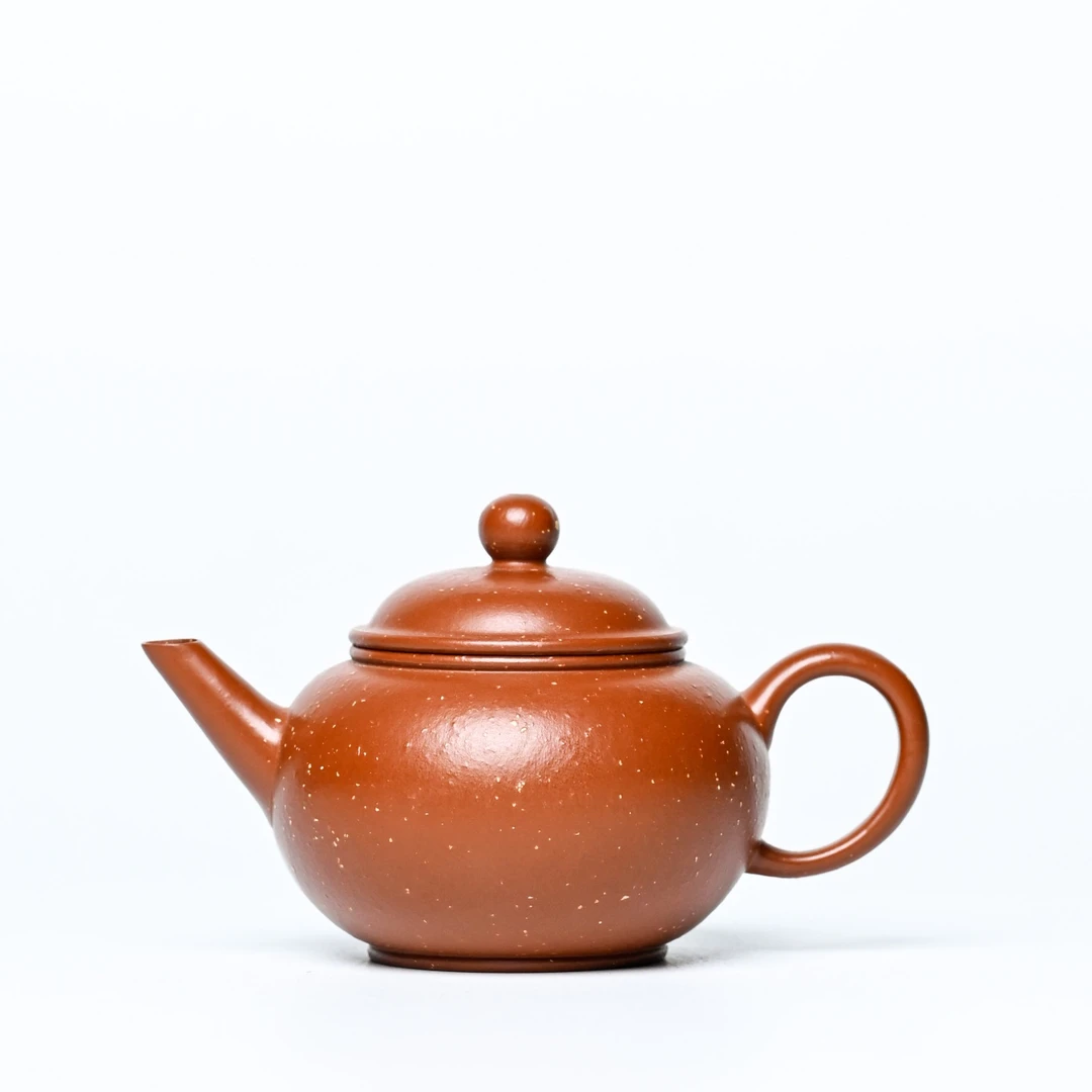 【老朱泥·铺砂水平】宜兴原矿紫砂老朱泥手工制作水平壶138CC