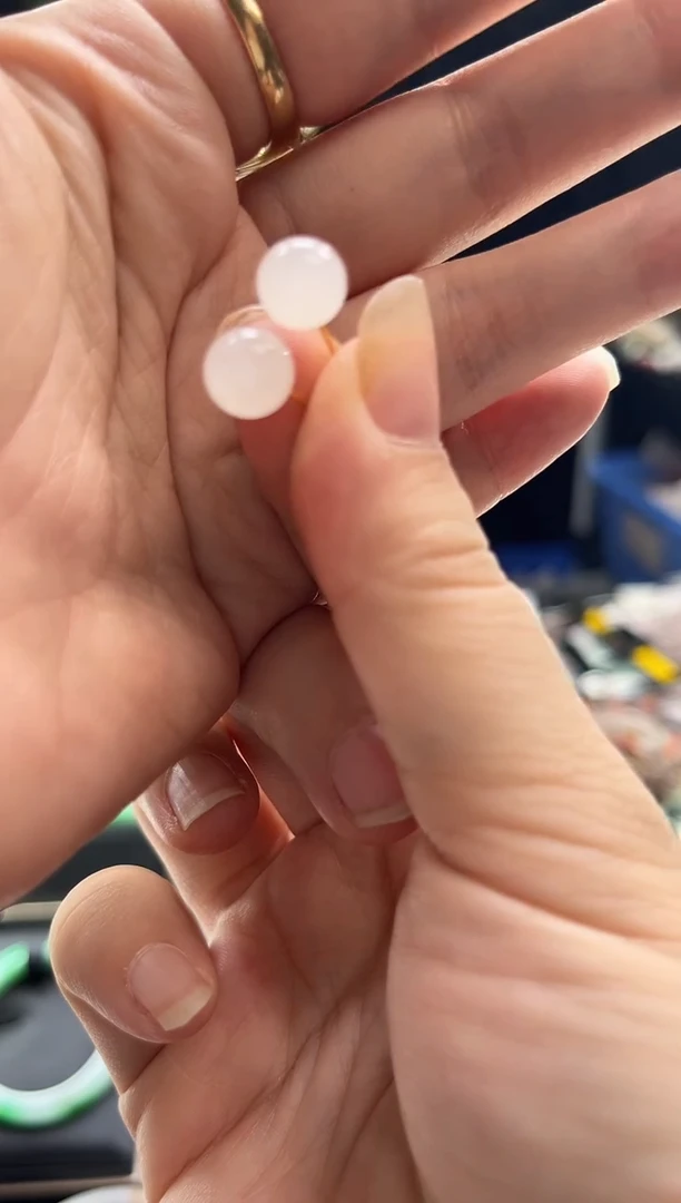 和田玉未镶嵌耳饰0700708389