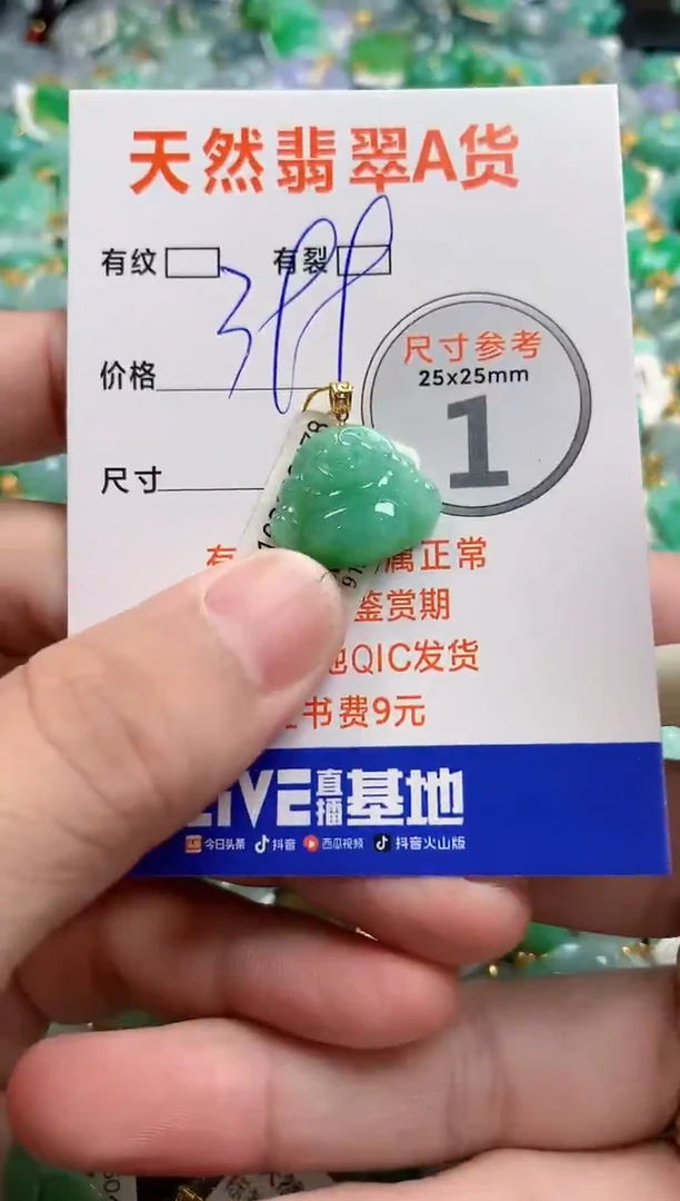 颈饰18K金镶嵌翡翠0348764573