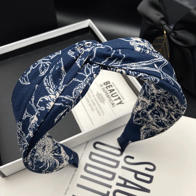 新款洋气网红极简风休闲风复古港风时尚甜美发捆高档宽边发箍洋气