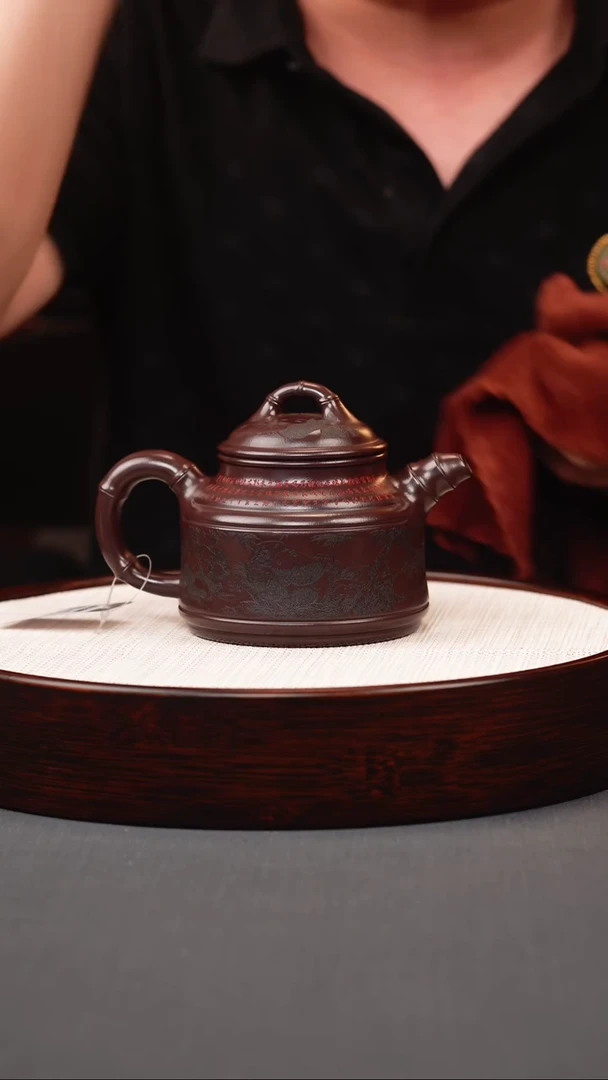 茶壶紫砂古红竹鼎