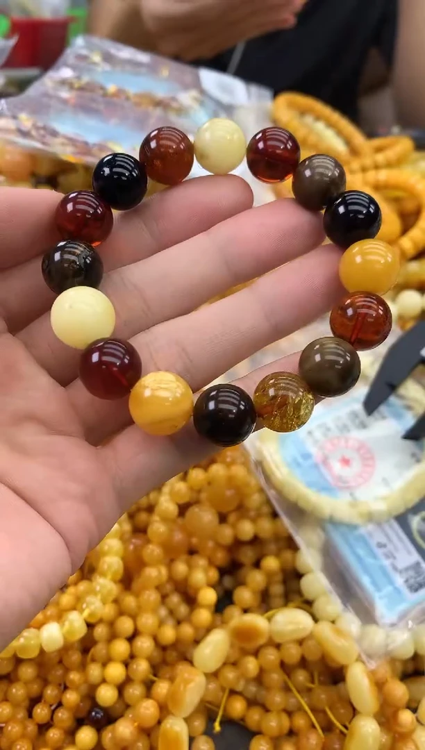 裸石蜜蜡未镶嵌手串