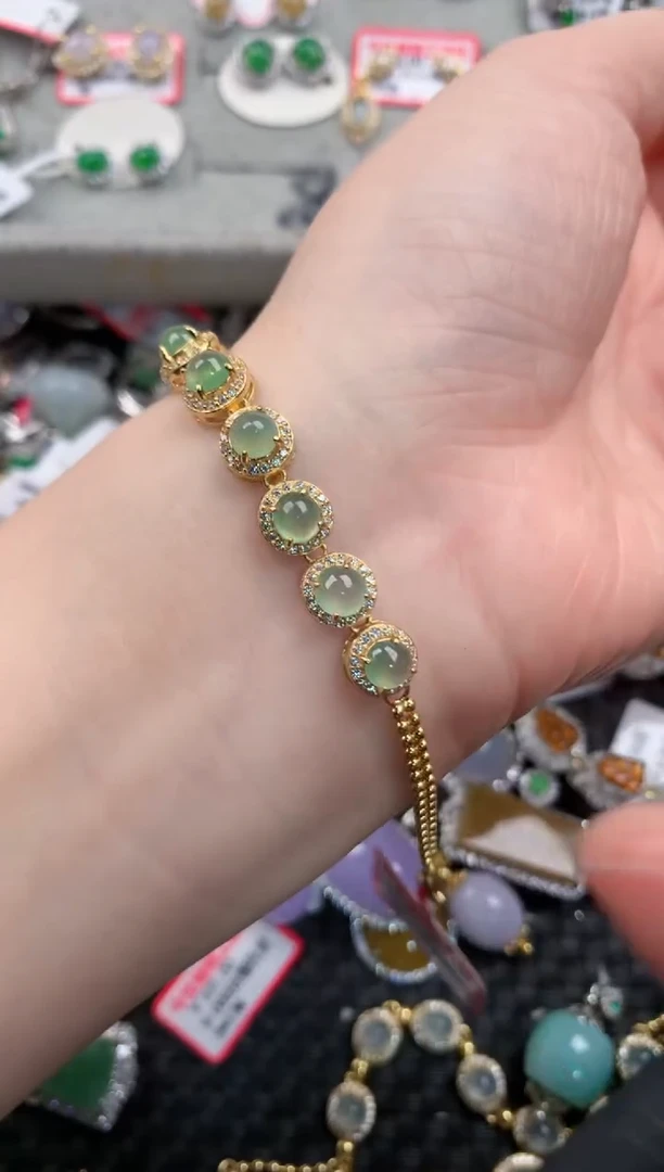 银S925镶嵌戒指翡翠1010---8