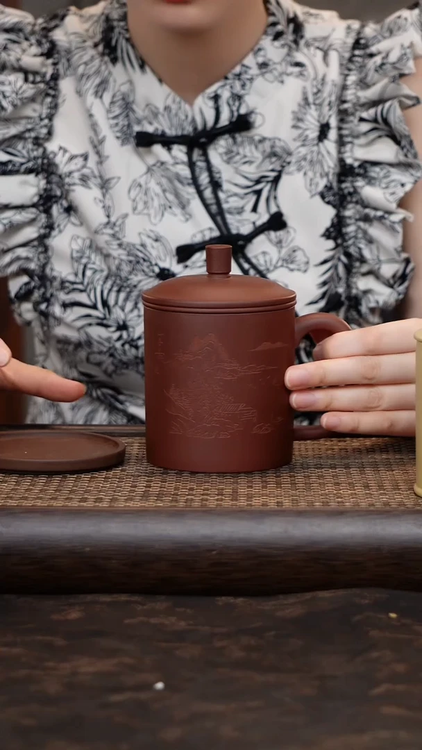 茶杯紫砂四件套山水