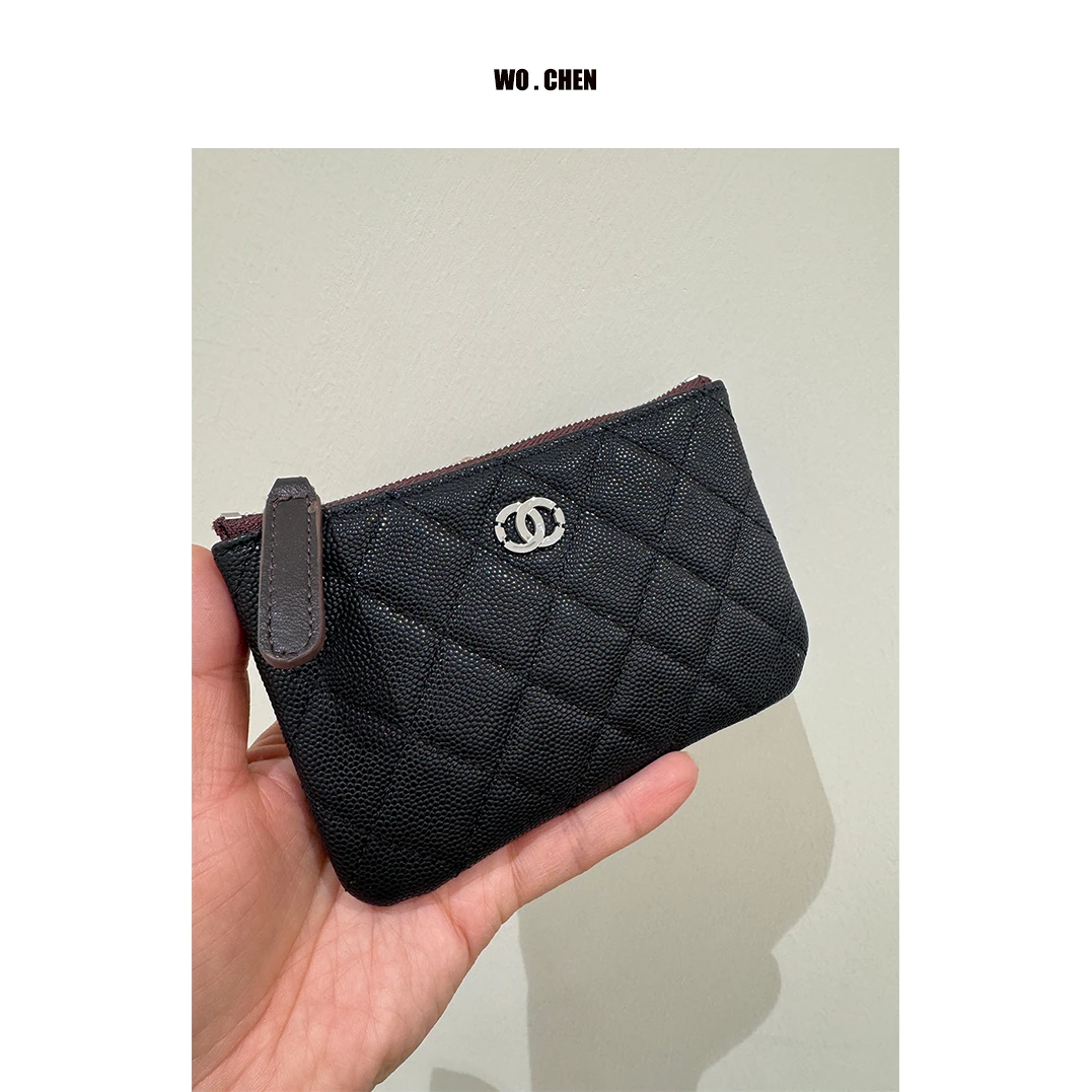 菱格绣线简约高品质卡包钱零钱包