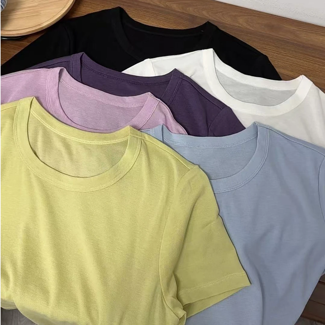 【原歌】圆领经典百搭纯色休闲短袖T恤 YG565