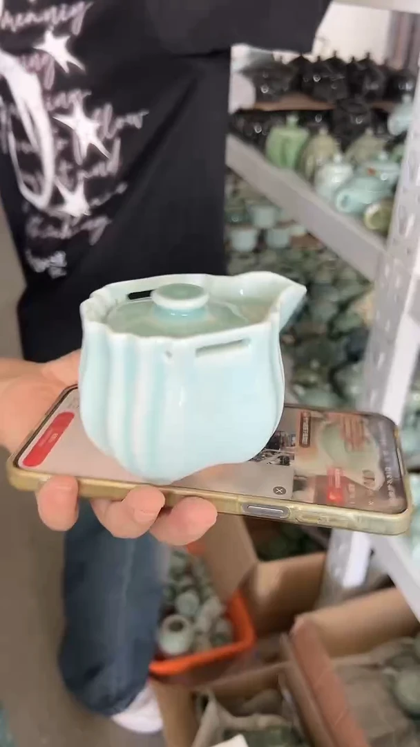 龙泉云间青瓷小米茶器
