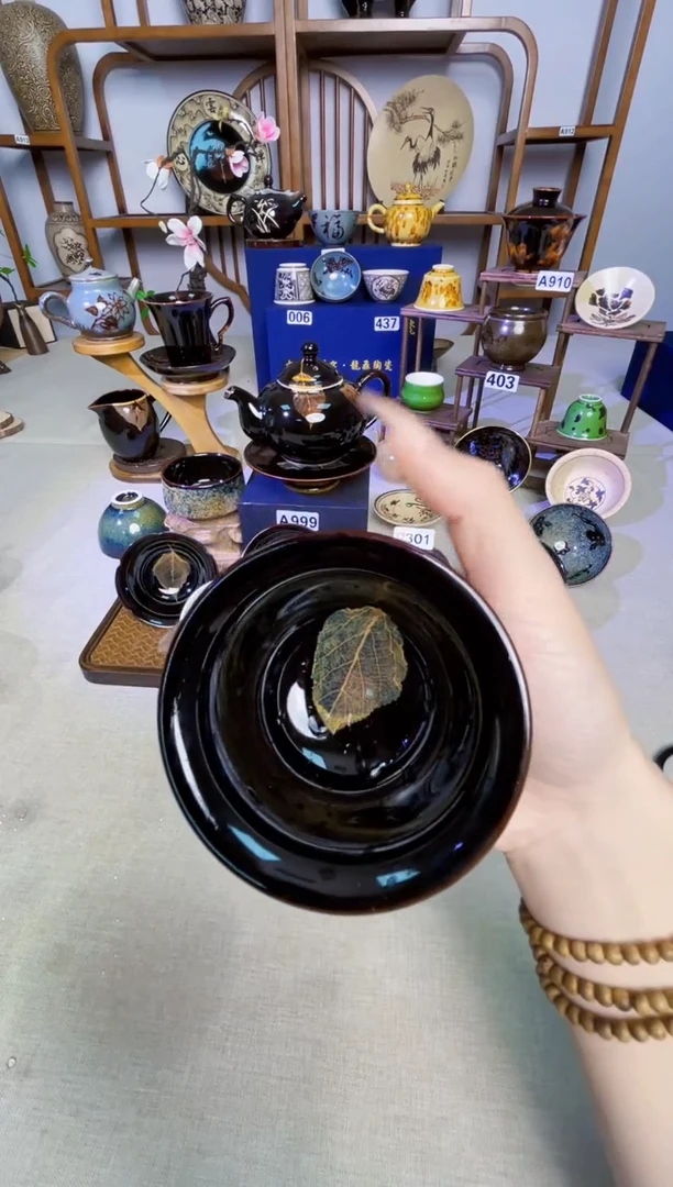 水**晶【仿古压手杯】非遗大师手工高温瓷特价款