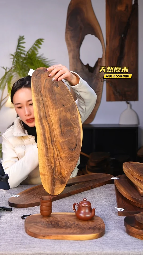 木北美黑胡桃原木.干裂疤结不属于商品质量问题完美主义者慎拍