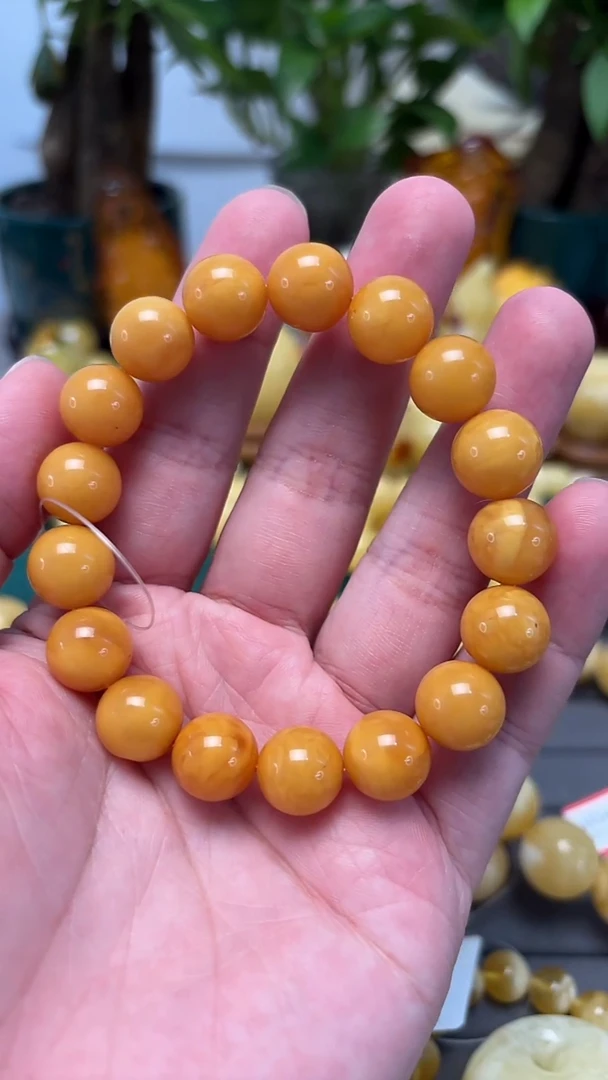 手串蜜蜡未镶嵌p25精品丹麦蜜蜡单圈 17.02克  12mm