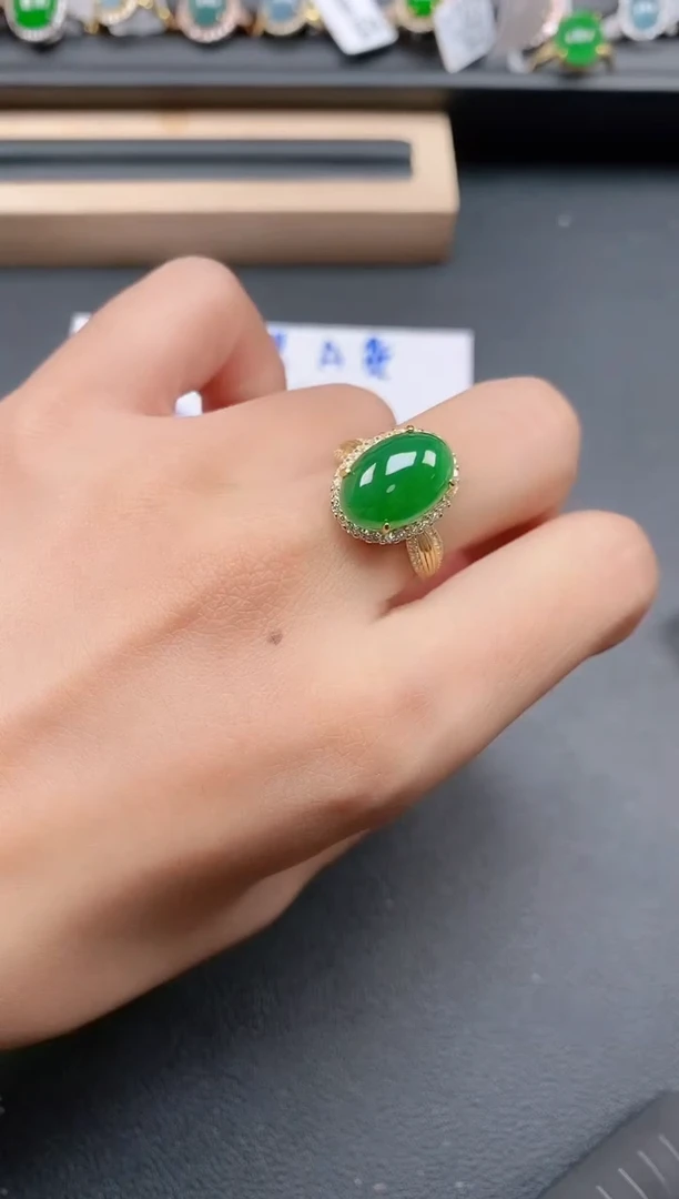 银S925镶嵌戒指翡翠11111