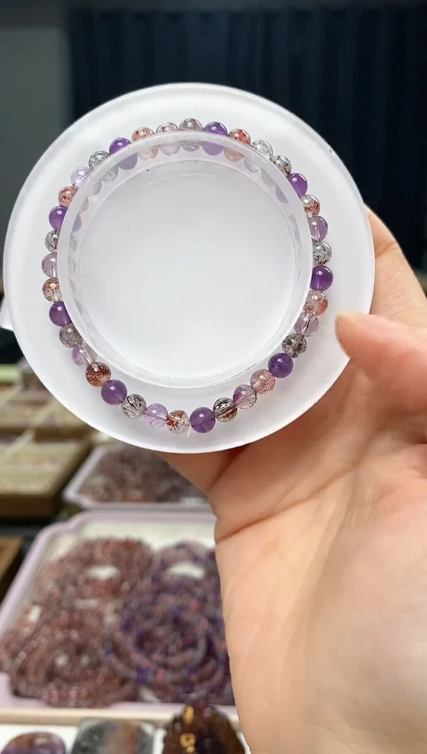 未镶嵌手串水晶超七 多样性发一