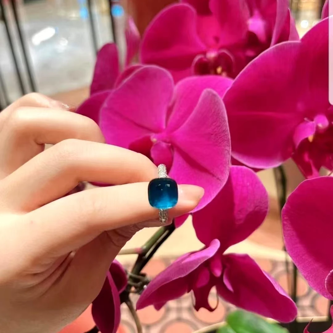 铜合金仿水晶戒指 方糖戒指 195