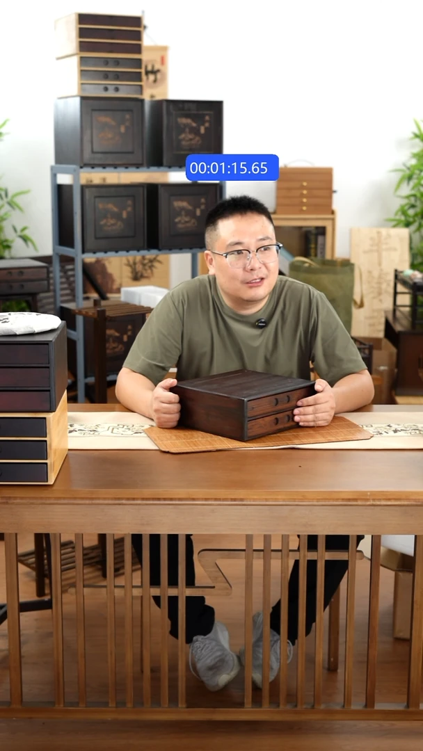 竹楠竹二层茶品盒子平
