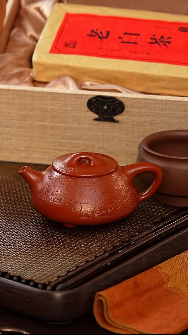 茶壶紫砂景舟石瓢朱泥大红袍