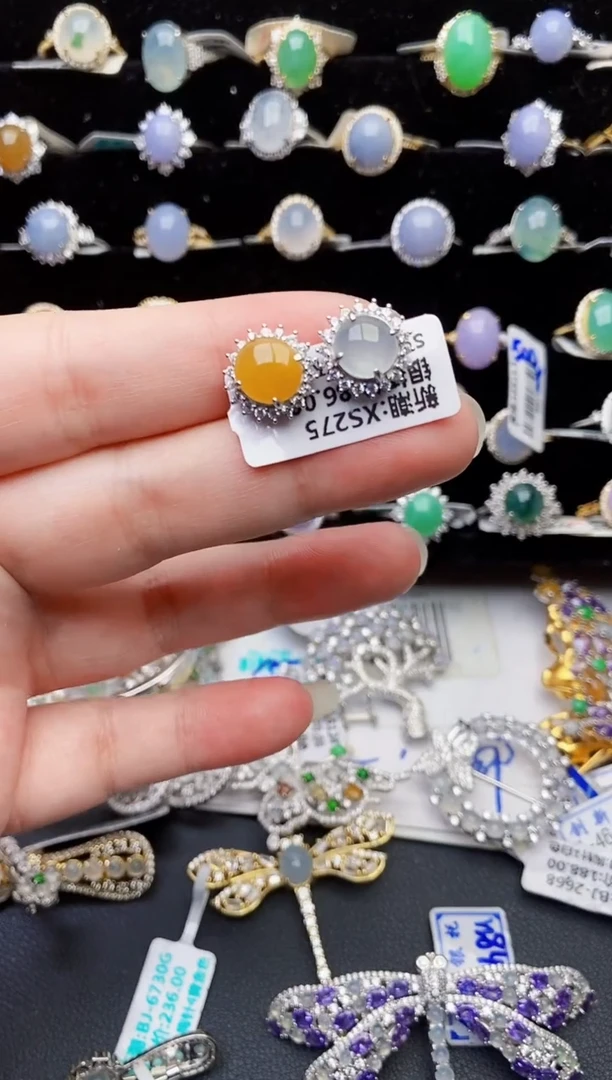 颈饰银S925镶嵌翡翠1483