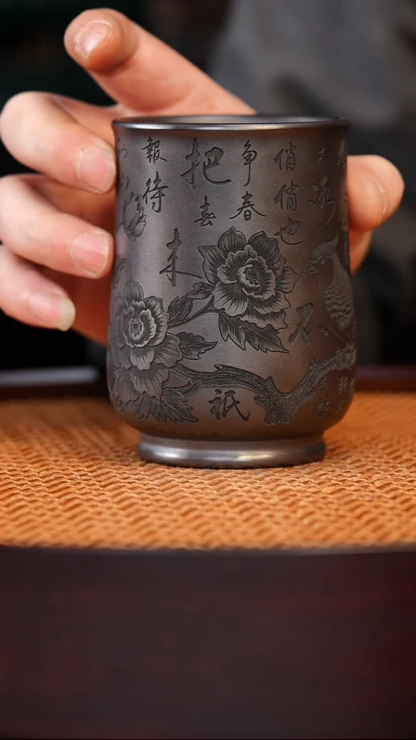 茶杯紫砂宜兴全手工原矿紫砂杯