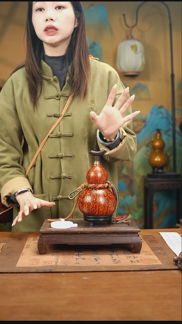 YX001简约大漆款天然酒葫芦（一物一拍）