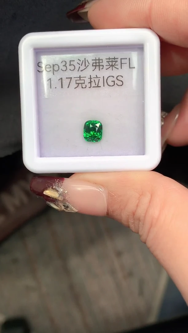 未镶嵌耳饰翠榴石1.17克拉卡扎尼