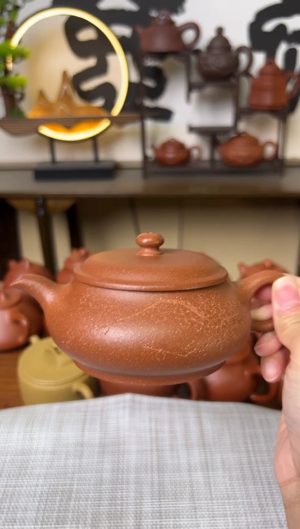 茶壶段泥原矿明炉壶黄降坡220cc