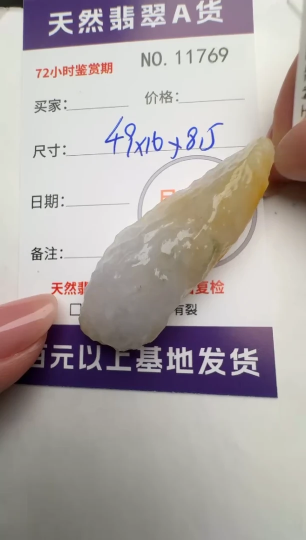 【闪购商品】翡翠颈饰未镶嵌原石11769