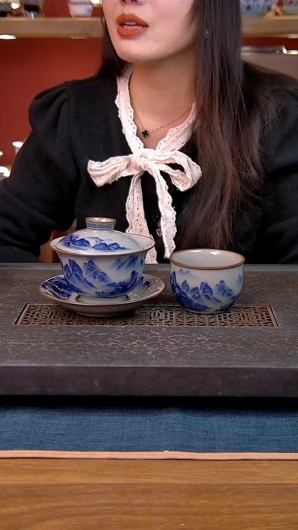 简装家用款2件套 老陶泥开片纹陶瓷茶具