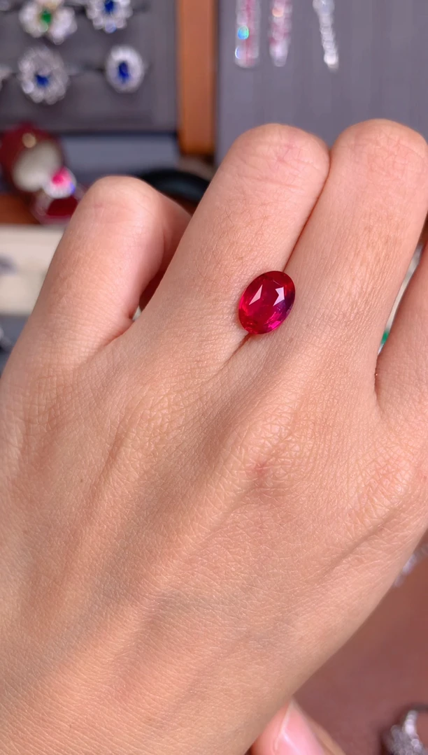 【闪购商品】红宝石裸石未镶嵌2.01CT GRS主证鸽血红