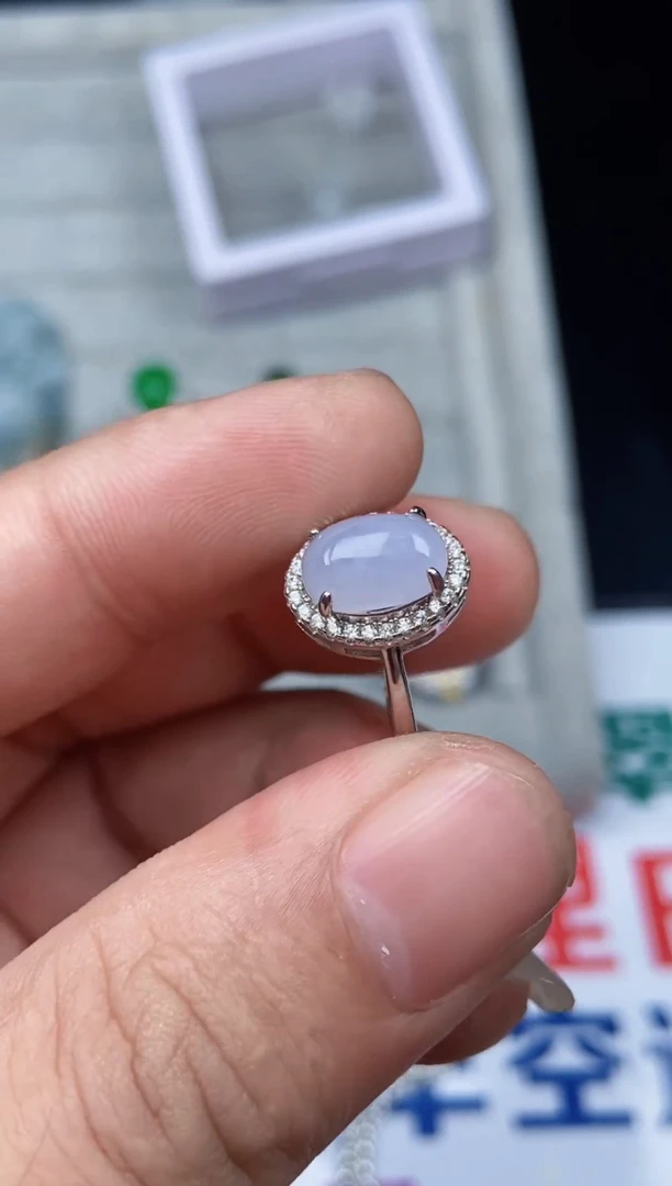 银S925镶嵌戒指翡翠0000