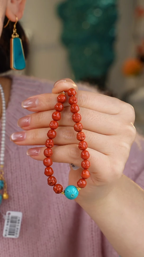 【闪购商品】绿松石手链银S925镀金镶嵌多样性发货