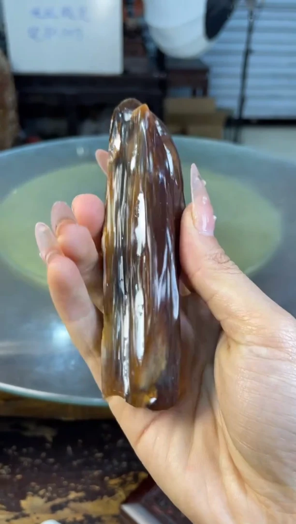 未镶嵌摆件硅化玉吕*54