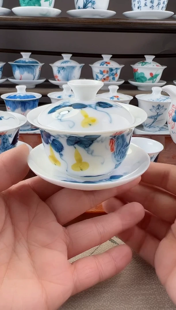 微瑕公鸡80ml三才盖碗