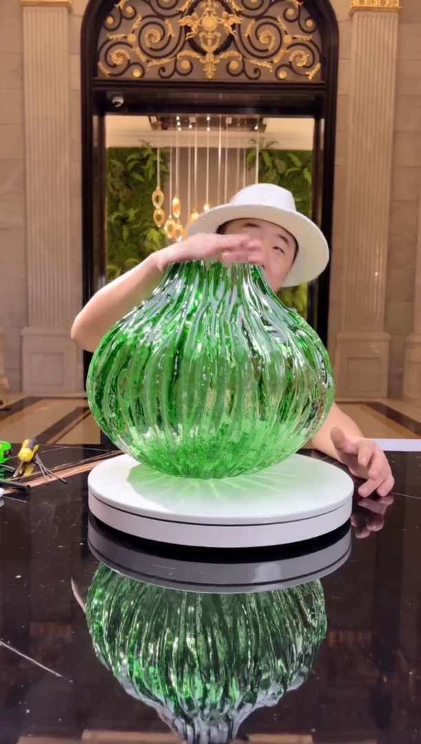 茶宠AJ06442翠绿森林花器矮款