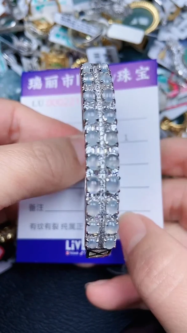 颈饰银S925镶嵌翡翠2218